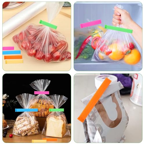40 PCS Food Bag Clips Set - 2 Sizes (7cm & 11cm), Airtight Bag Sealing Clips for Chips, Bread, Snacks, Dog Food, Freezer Storage - Durable, Colorful, and Versatile Kitchen Clips
