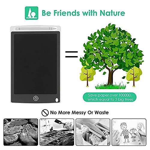 GROSSÄ LCD Writing Tablet, 8.5 Inch bright Electronic Drawing Board Graphic Tablets with Memory Lock, Handwriting Paperless Notepad Suitable for Home Job School Office Blackboard