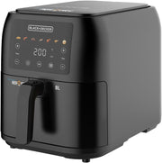 BLACK+DECKER Digital Air Fryer, 1700W, 8L Family-Sized Capacity, 7 Preset Functions, Rapid Air Convection for Healthy Frying, Adjustable Temperature 80-200C, Easy Clean, Black - SAF80-B5 - 8L SLIM