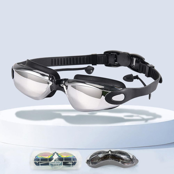 Uv Resistant Swimming Goggles, Anti Fog Lenses, Adjustable Strap, High-Definition Racing Goggles, Waterproof And Anti Fog