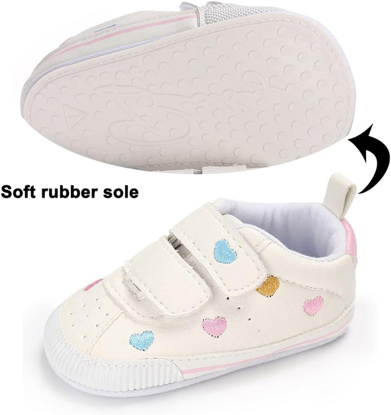 E-FAK Baby Shoes Boys Girls Infant Sneakers Non-Slip Rubber Sole Toddler Crib First Walker Shoes