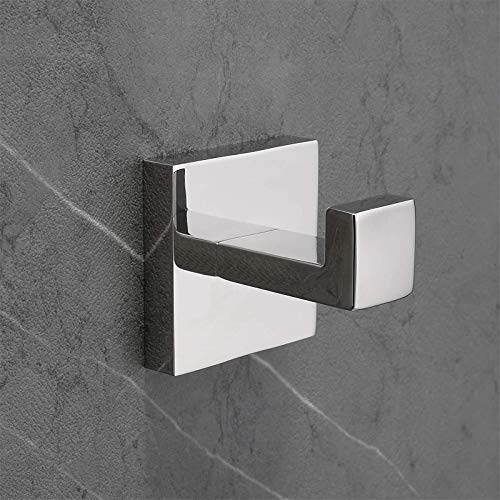 Nolimas Polished Chrome Towel Coat Hooks SUS304 Stainless Steel Bathroom Bathroom Hardware Clothes Garage Hotel Cabinet Closet Sponges Robe Hook Wall Mounted Kitchen Heavy Duty Bath Door Hanger