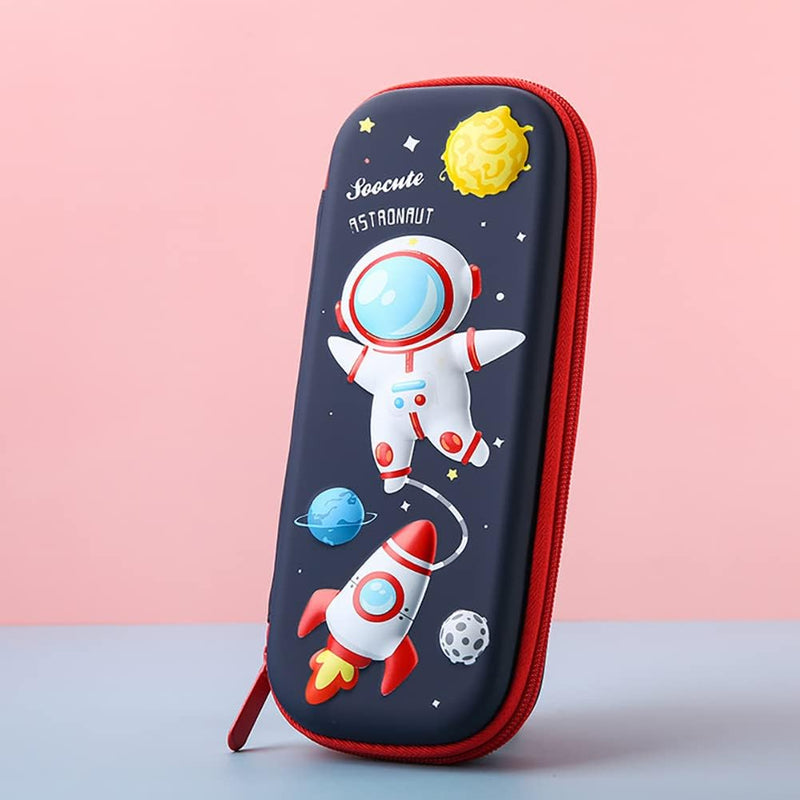 Pencil Case for Kids Boys, Astronaut Large Capacity Waterproof Pencil Box with Compartments Cute Pen Pouch for Kindergarten and School