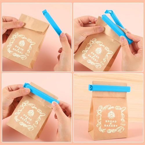 40 Pieces Bag Clips for Food Storage,Food Clips Bag Sealing Clips,Bag Clips for Food,Freezer Clips,Bag Sealer Clips,Bag Clips for Food Storage Large,for Fresh Food,Sealed Bags,Freezer Bags