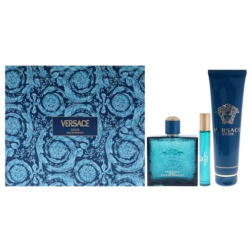 Versace Eros Natural Eau De Parfum Spray 3-Pieces Gift Set for Men