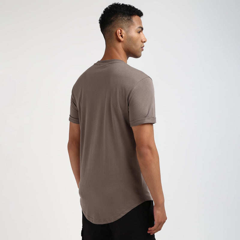 Ck Jeans Mens Long Sleeve Homme-/-tee-shirts-/-t-s-manches-courtes Badge Turn Up Sleeve