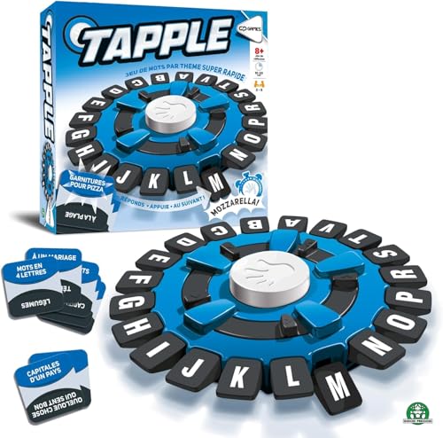 XINDROP® Tapple Game | Fast-paced Fun Board Games for Family Night | Race Against the Timer to Name Words by Category (blue, 22.23.23 cm)