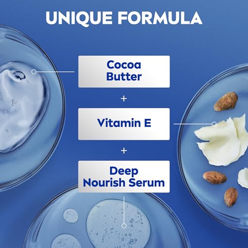 NIVEA Body Lotion for Dry Skin, Cocoa Butter, 5in1 Complete Care, 48H Deep Moisture, 2x400ml, Pack of 2