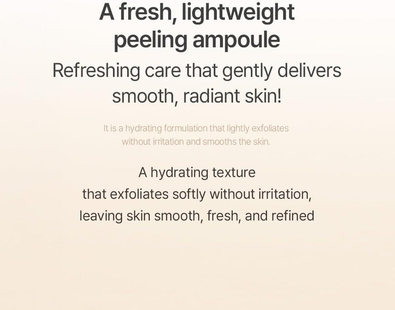 White Rice Exfoliating Ampoule, Gentle Daily Exfoliation & Moisture, Rice Ferment & Soy Oil, Smooth and Radiant Looking Complexion, Korean Skincare, 100 ml