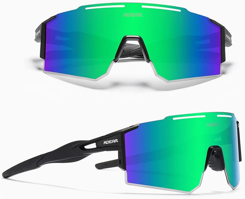 RINKUOLYO Sports Polarized Sunglasses for Men and Women Viper Sunglasses for Cycling Running Driving, M