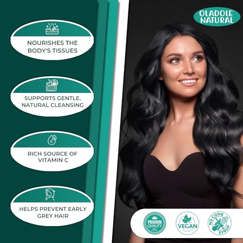 Oladole Natural Amla Extract- 500mg (120 Capsules) | High Vitamin C Powerful Antioxidant | For Hair, Skin & Immunity, Boost Energy, Metabolism, Promotes Hair Growth, Digestion | Non- GMO, Gluten Free