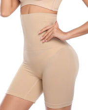 Women Body Shaper Tummy Control Shapewear High Waist Mid-Thigh Slimmer Shorts Underwear Butt Lifter Bodysuit Panties - Beige