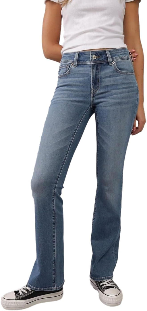 Womens Pants Stretch Classic Bootcut Jean - Medium Wash