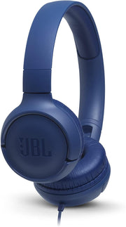 JBL Tune 520C USB-C Wired Headphones Hi-Res Audio, Pure Bass Sound, 3-Button Remote, Padded On-Ear Design Purple - JBL Tune 500 Blue