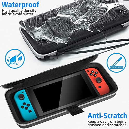 OIVO Switch OLED Case for Nintendo Switch OLED Accessories, Switch Carrying Case with Stand, Switch Portable Travel Bag with Game Storage for Nintendo Switch/Switch OLED Model (2021)