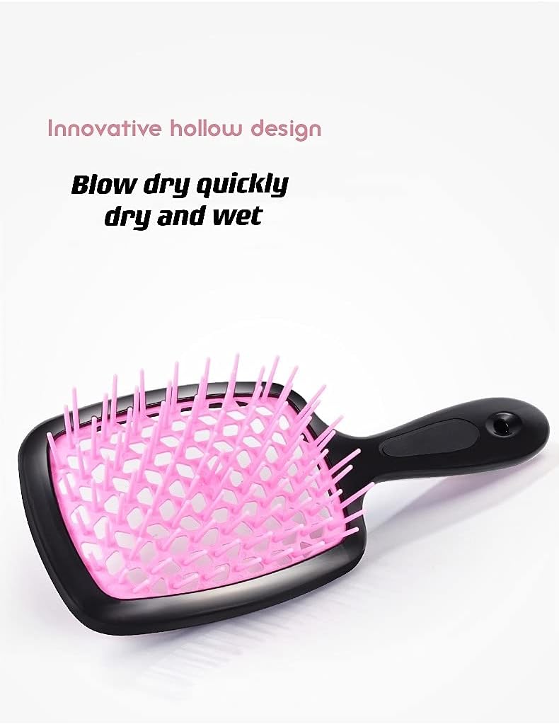 ALANX Detangler Hairbrush ï¼ŒMassage Curl Combï¼ŒDetangling Hair Brush for Women, Girls and Kids for Wet, Dryï¼ŒFine, Curly, Thick and Long Hair (WHITE/YELLOW)