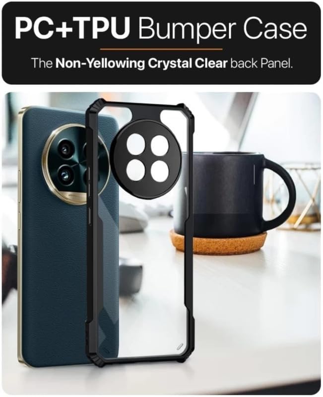 Zubitech Honor X9c 5G Clear Hard PC Back Cover Case with Shockproof Premium TPU Black Border 360 Degree Impact Resistant Camera lens Protection Transparent Cover For Honor X9c 5G