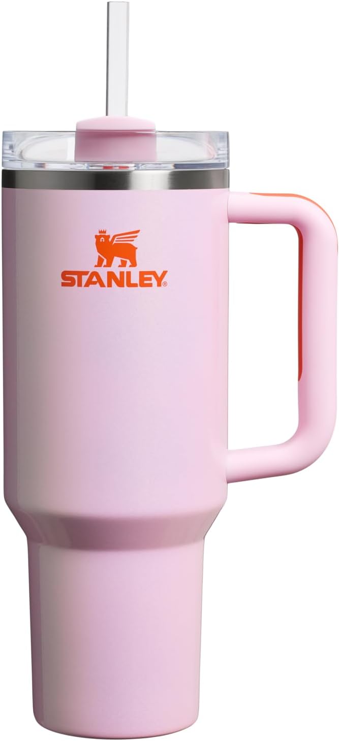 Stanley Quencher H2.0 Tumbler with Handle & Straw 30 oz | Twist On 3-Way Lid | Cupholder Compatible for Travel | Insulated Stainless Steel Cup | BPA-Free | Cherry Blossom