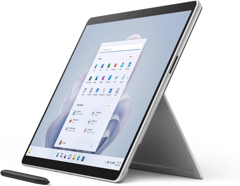Microsoft Surface Pro 9 with 2880 X 1920 (267 PPI) PixelSense Display, Intel Core i7-1255U, Integrated graphics, 16GB RAM, 1TB SSD, Windows 11, Platinum - [QKI-00008] Device Only - Silver