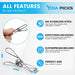 Wire Clothespins Laundry Chip Clips-40 Pack Bulk Clothes Pins with Heavy Duty, Durable Clamp Metal Clothes Pegs Multi-purpose for Outdoor Clothesline Home Kitchen Travel Office Decor Food Bag (Silver)