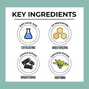 Liquorice & 8.8% Lactic Acid (AHA) Chemical Peel For Even-Toned, Glowing Skin With 2% Niacinamide, Calendula Extract, AHA Peeling Solution For Face, Chemical Exfoliator For Unisex, 30g