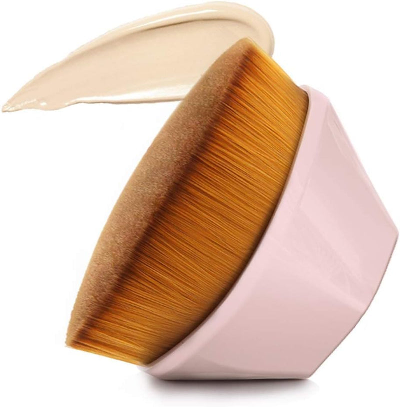 MRIMAYA Flawless Foundation Brush Flat Top Liquid Powder for liquid makeup Blending Liquid, Cream or Flawless Powder Cosmetics with Bonus Protective Case (Black)