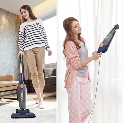 Deerma DX118C Pro 2-in-1 Handheld Vacuum Cleaner, Vacuum Cleaner 600W 15kPa Strong Suction Powerful Lightweight 5M Power Cable | HEPA Filtration Upright & Handheld Vacuum Dual Usage