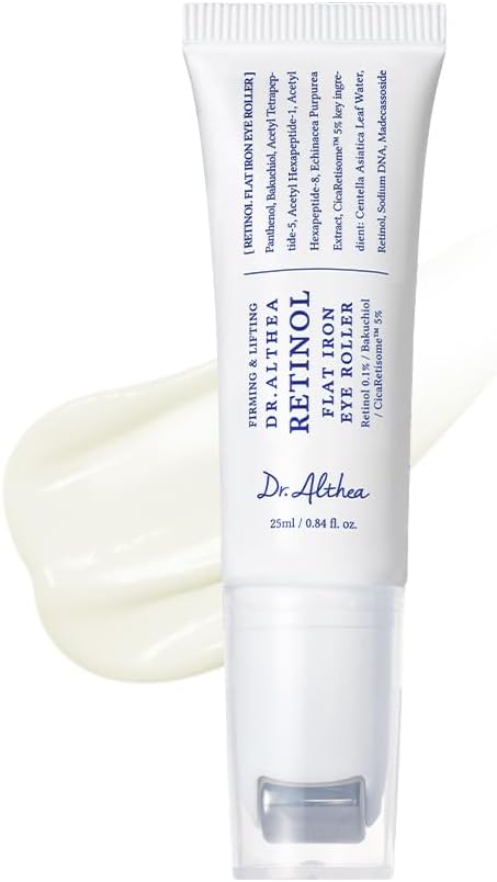 Retinol Flat Iron Eye Roller - 25ml Firming & Lifting Retinol 0.1% / Bakuchiol