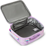 4-wheel Trolley 17" School Bag Set of 3 w/Lunch Bag and Pencil Pouch - Love Purple