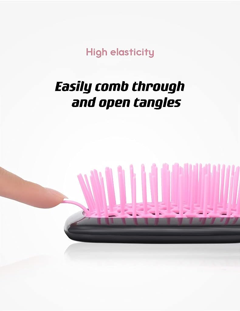 ALANX Detangler Hairbrush ï¼ŒMassage Curl Combï¼ŒDetangling Hair Brush for Women, Girls and Kids for Wet, Dryï¼ŒFine, Curly, Thick and Long Hair (WHITE/YELLOW)