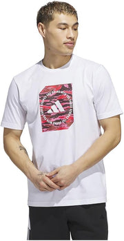 Men Camo Shape Graphic T-Shirt Graphic T-Shirt - White