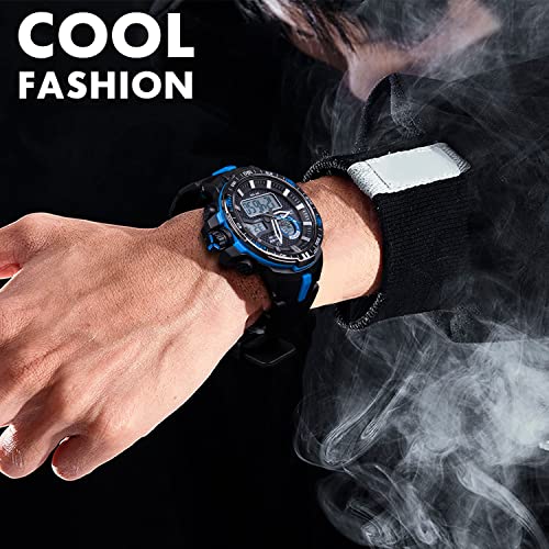PASNEW Watches,Boy Multifunction Watch,Large Dial Watch,Teen Boy Waterproof Watches,Outdoor Sports Watch