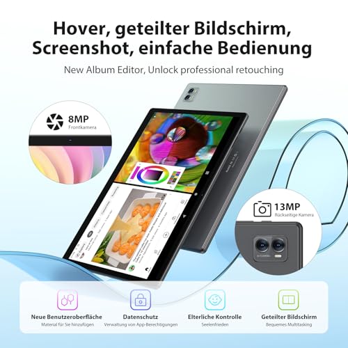 FASTWD Tablet 14 Inch Android 14 Tablet 5G WiFi/Octa-Core, 36GB RAM  256GB ROM (1TB TF), 11580mAh, Widevide L3,2000 x 1200HD, GPS,GMS,BT 5.0, Grey