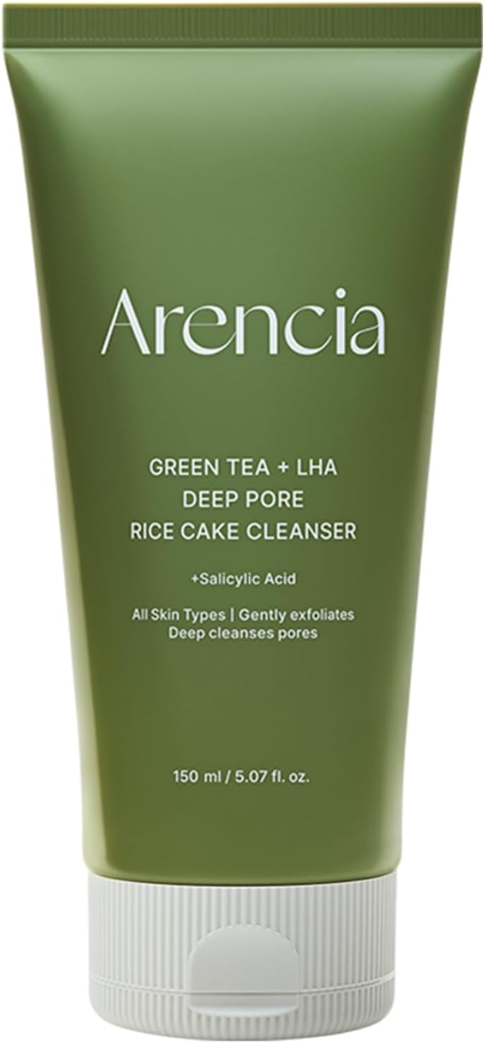 Salicylic Acid, Green Tea + LHA Deep Pore Rice Cake Cleanser Deep Pore Cleansing, Acne Face Wash, Blackhead Remover, 5.07 fl oz - Unscented