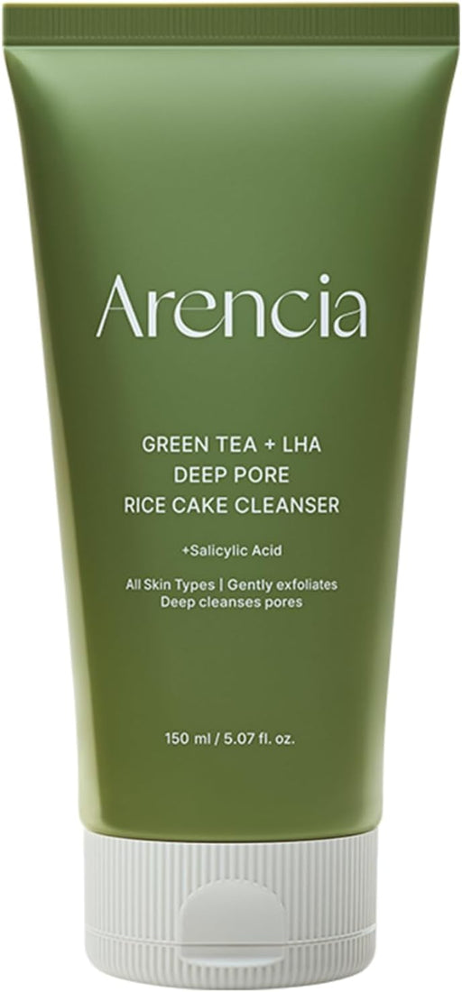 Salicylic Acid, Green Tea + LHA Deep Pore Rice Cake Cleanser Deep Pore Cleansing, Acne Face Wash, Blackhead Remover, 5.07 fl oz - Unscented