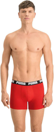 Mens Basic 2 Pack BOXER - (Red/ Black 786)