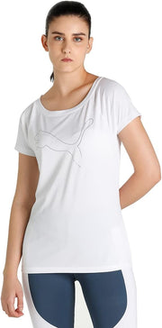 Women's Train Favorite Jersey Cat Tee Tee - Puma White