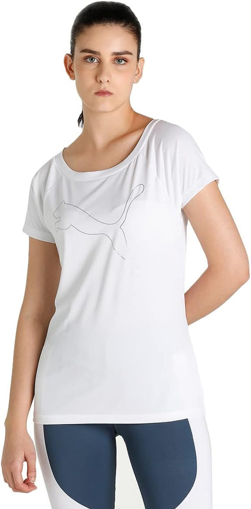 Women's Train Favorite Jersey Cat Tee Tee - Puma White