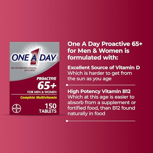 One A Day Men's & Women's Proactive 65+ Multivitamin Supplement (150 Count)