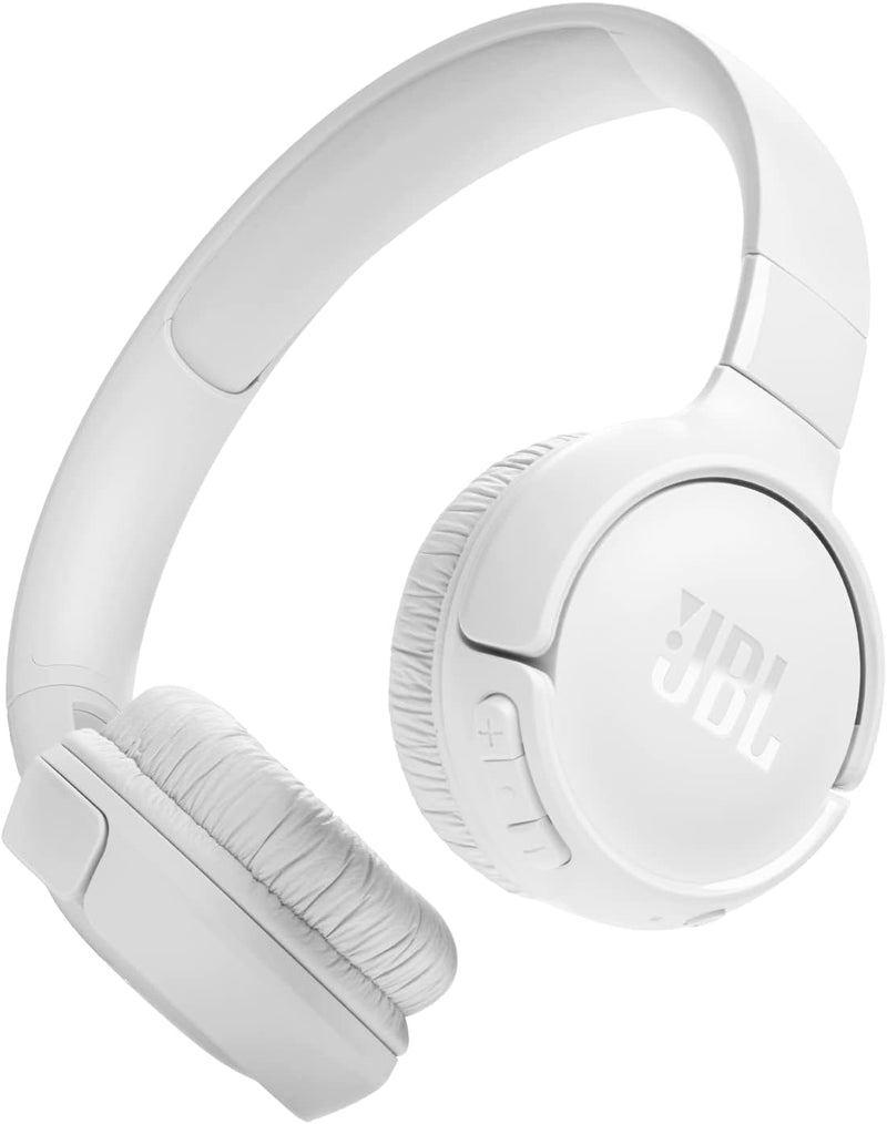 JBL Tune 520C USB-C Wired Headphones Hi-Res Audio, Pure Bass Sound, 3-Button Remote, Padded On-Ear Design Purple - JBL Tune 520BT white