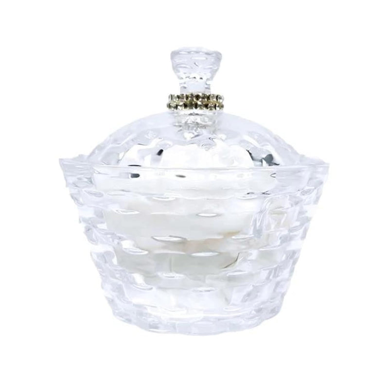 Lady Primrose Tryst Footed Powder Jar with Dusting Silk