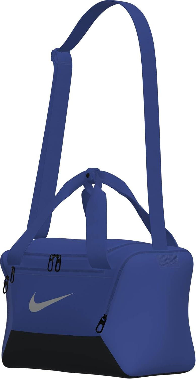 Nike Brsla Xs - 9.5 (25L) Duffel Bags For Mens Game Royal/Black/(Metallic Silver) 1Size
