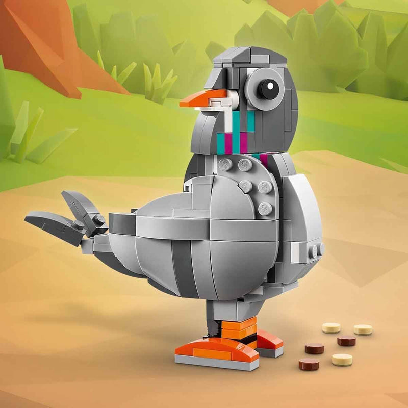 Creator 3in1 Playful Cat 31163 Cat Transforms into a Pigeon or Dog, Animal Figure Toy, Gift for 8+ Year Old Boys & Girls, 407 Pieces