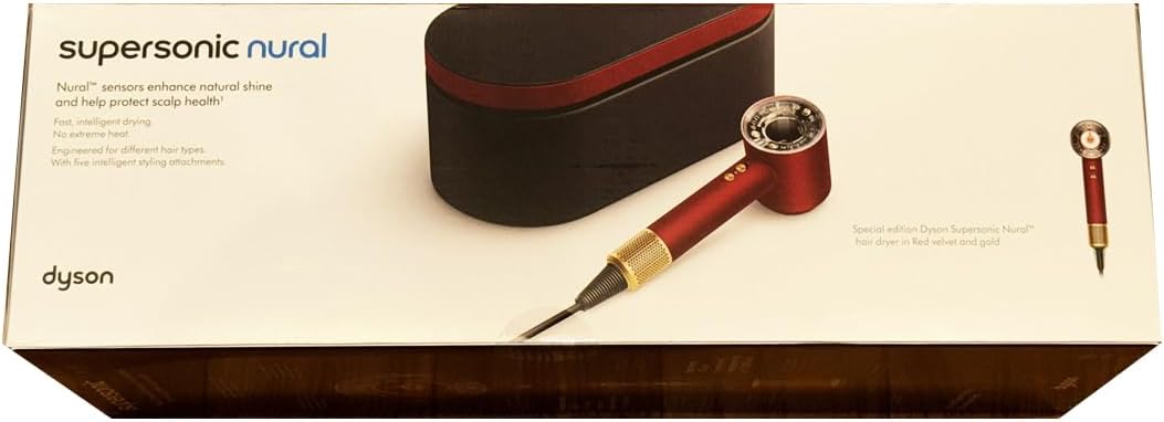 Dyson Supersonic Nural (Red Velvet/Gold) HD16 Hair Dryer | Quick, Intelligent Drying - Exclusive Colour