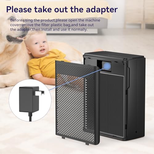 YARIKI Air Purifiers for Home Pets Covers Up to 1500 Sq Ft,H13 Hepa Filter with Washable Pre-Filter,Pet Hair Dander Smoke Air Cleaner,22 dB Quiet Sleep for Living Room Bedroom Kitchen,P280 (1, Black)