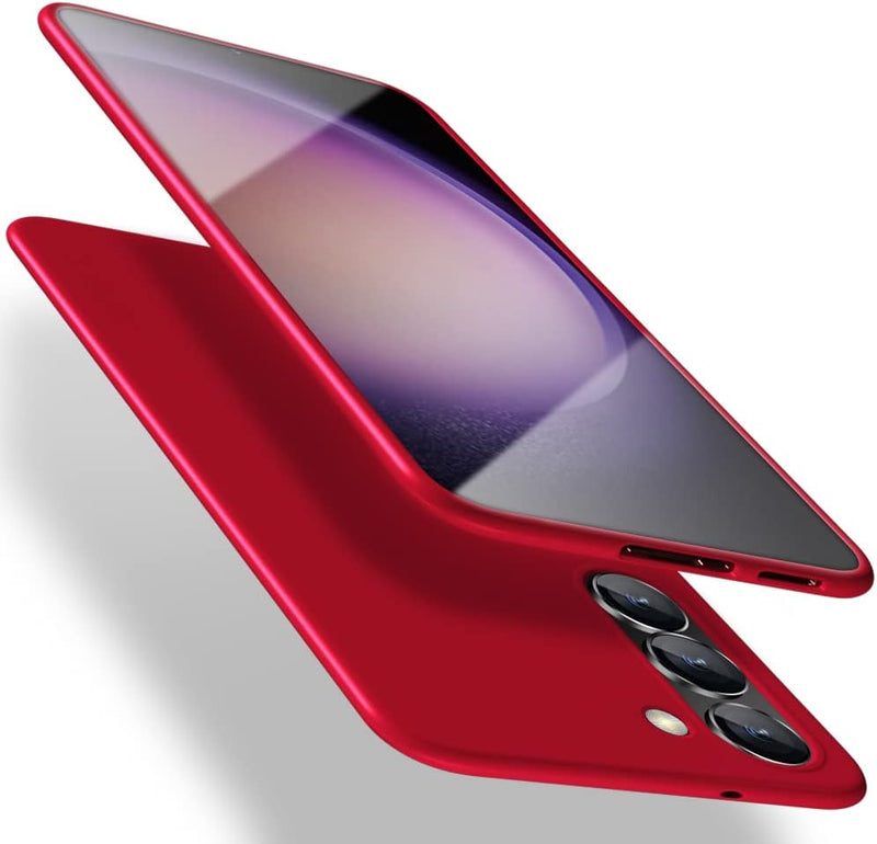 X-Level Samsung Galaxy S23 Ultra Case Slim Fit Soft TPU Super Thin Guardian Series S23 Ultra Phone Back Cover Light Protective Matte Finish Coating Cases-Blue - Galaxy S23 Red