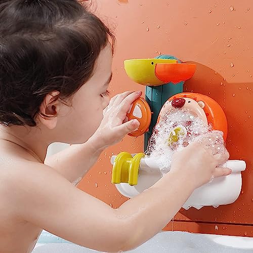 NALACAL Baby Bath Toys, Bathtub Toys Cute Dinosaur Shower Waterfall Water Station Toy with Cup, Dinosaur Bath Toys for Bath Tub Wall and Bathroom Shower Swimming Pool Outdoor Sprinkler Toy