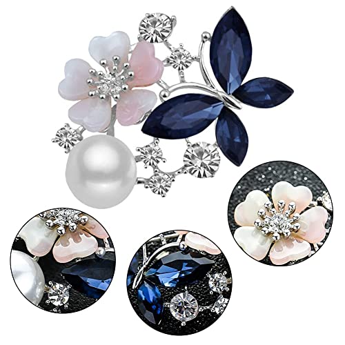 Excefore Brooches for Women with Bead, Flower, Rhinestone Brooches Pins Elegant Jewelry Blossom Fashionable Gifts Ladies Bouquet Brooches Pin for Birthday, Party, New Year, Wedding