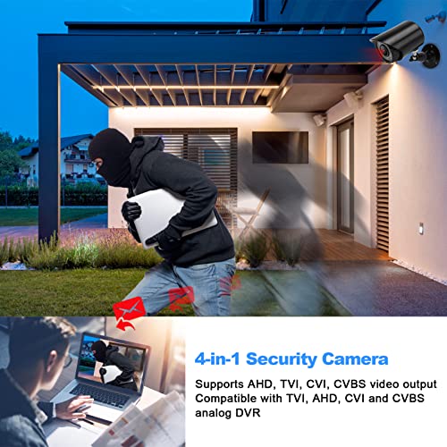 Fren Surveillance Camera, 12V 1080P Universal Outdoor Security Camera for School for Home for Office, IP66 Waterproof