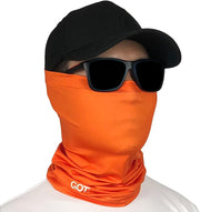 GOT Sports UPF 50+ Fishing Neck Gaiter - UV Face Mask Sun Protection for Men & Women - Camo SPF Face Cover Gator - Blaze Orange